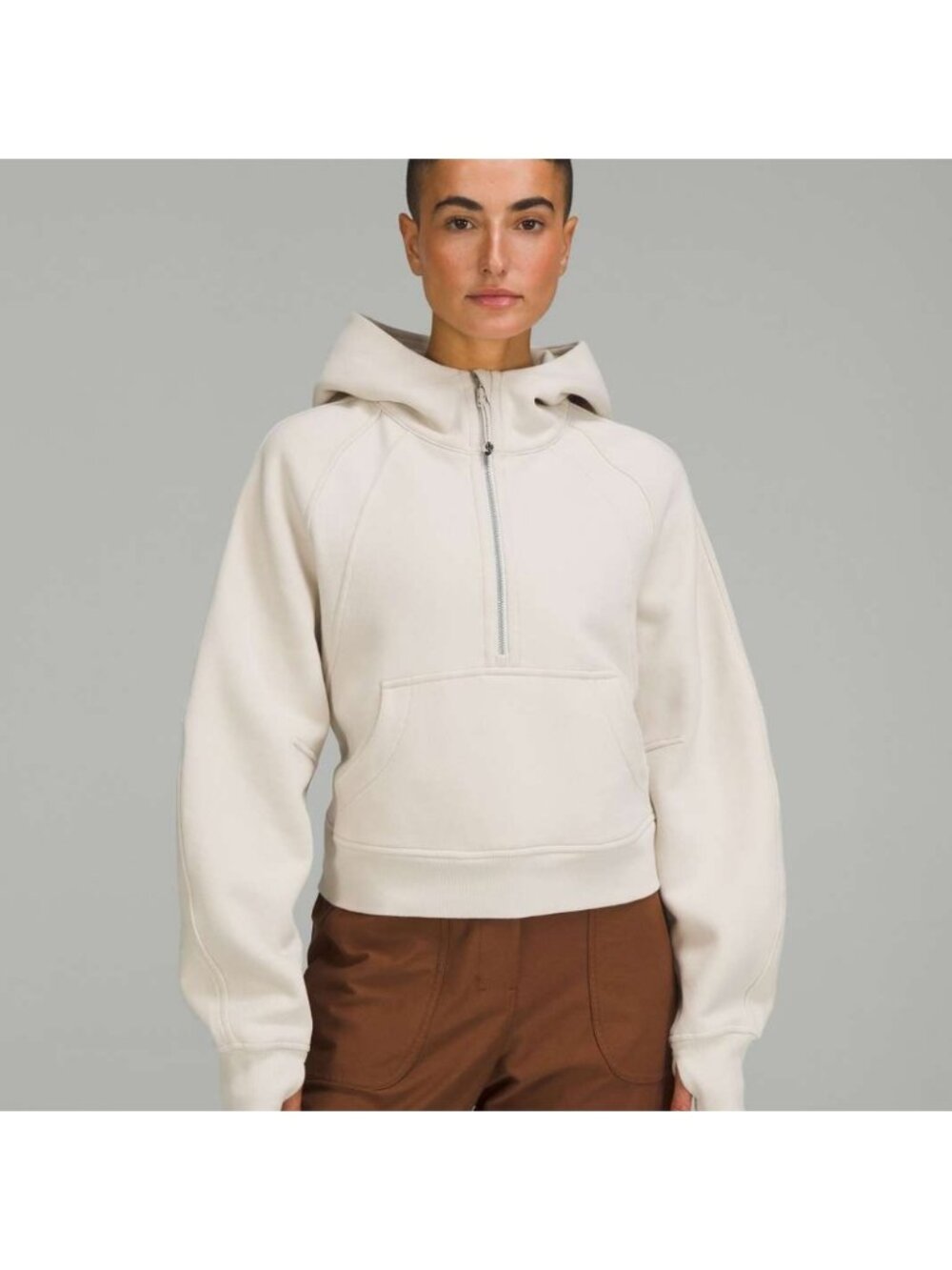 Lululemon Scuba Oversized Half-Zip Hoodie Natural Ivory